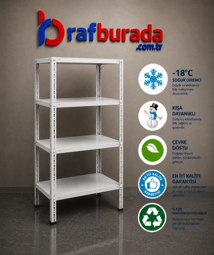 4 Katlı Krom Raf
